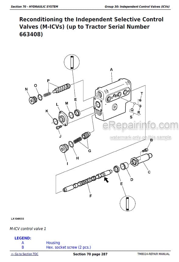 Photo 5 - John Deere 6830 6930 Premium Repair Manual Tractor TM8024