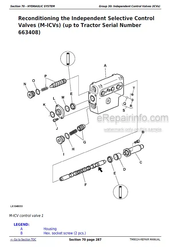 Photo 5 - John Deere 6830 6930 Premium Repair Manual Tractor TM8024