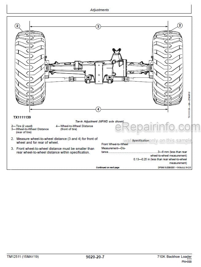 Photo 6 - John Deere 710K Operation And Test Manual Backhoe Loader TM12511