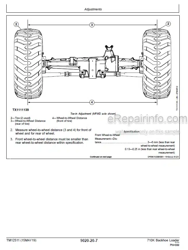 Photo 6 - John Deere 710K Operation And Test Manual Backhoe Loader TM12511