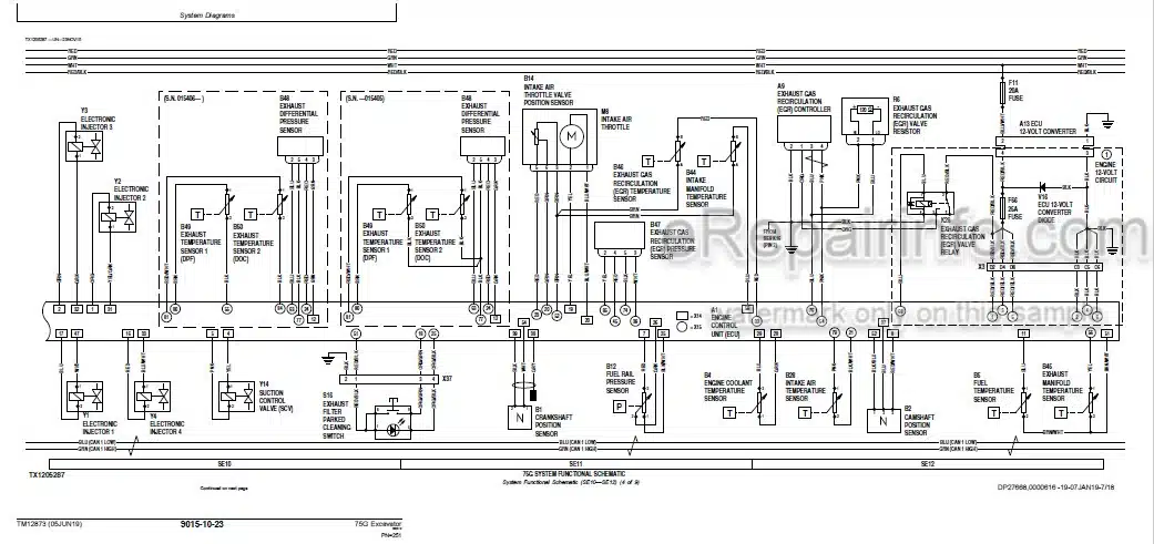 Photo 5 - John Deere 75G Operation And Test Manual Excavator TM12873