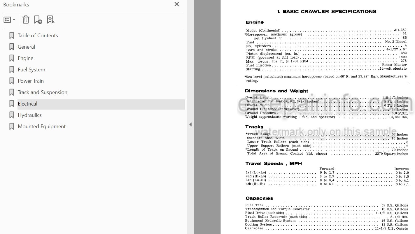 Photo 6 - Case 1000 Service Manual Crawler 9-72142