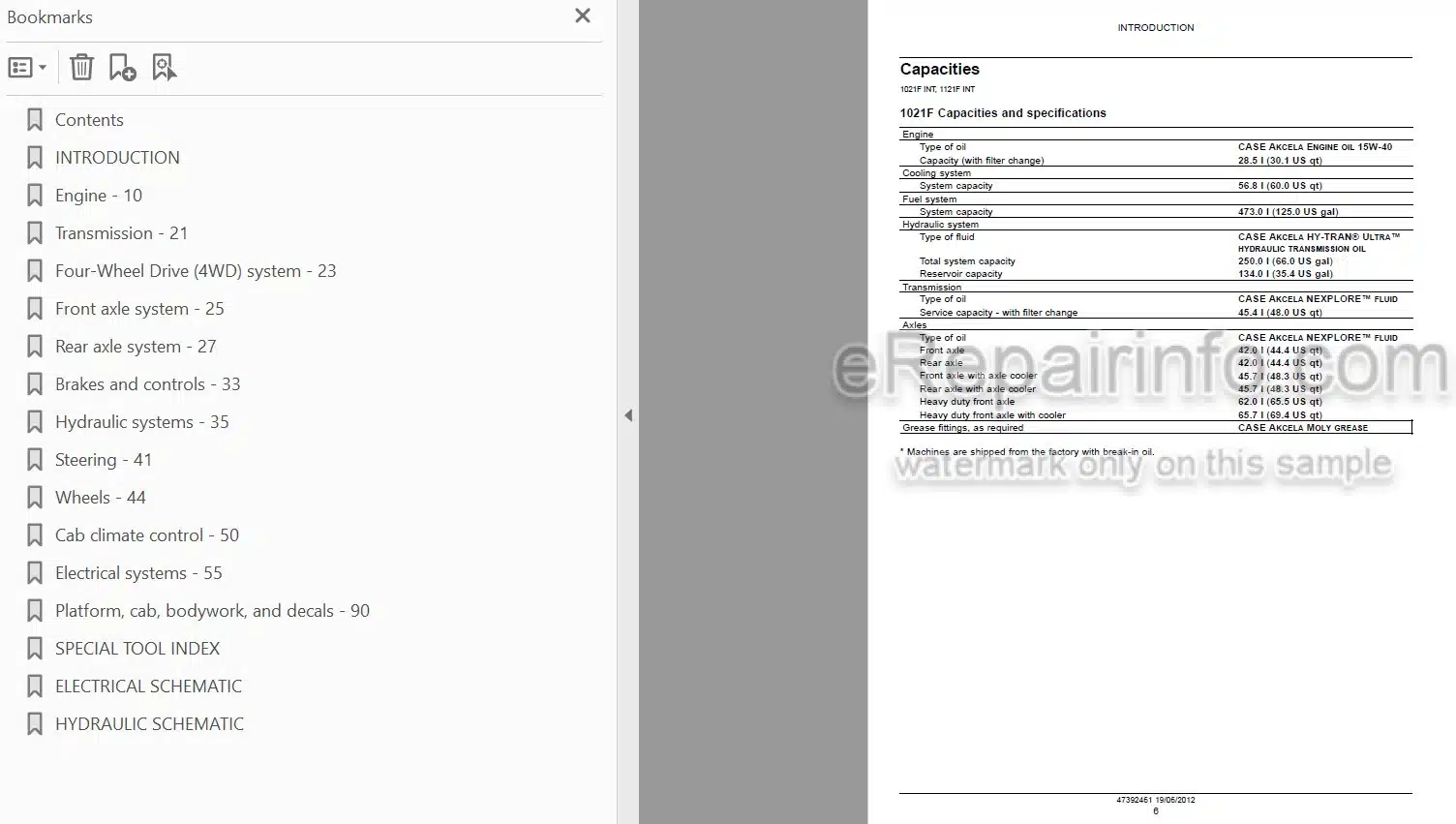 Photo 5 - Case 1021F 1121F Tier 2 Service Manual Wheel Loader 47392461