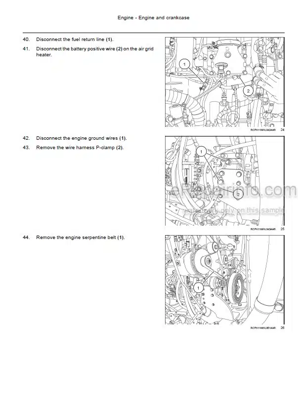 Photo 12 - Case 1021F 1121F Tier 2 Service Manual Wheel Loader 47392461