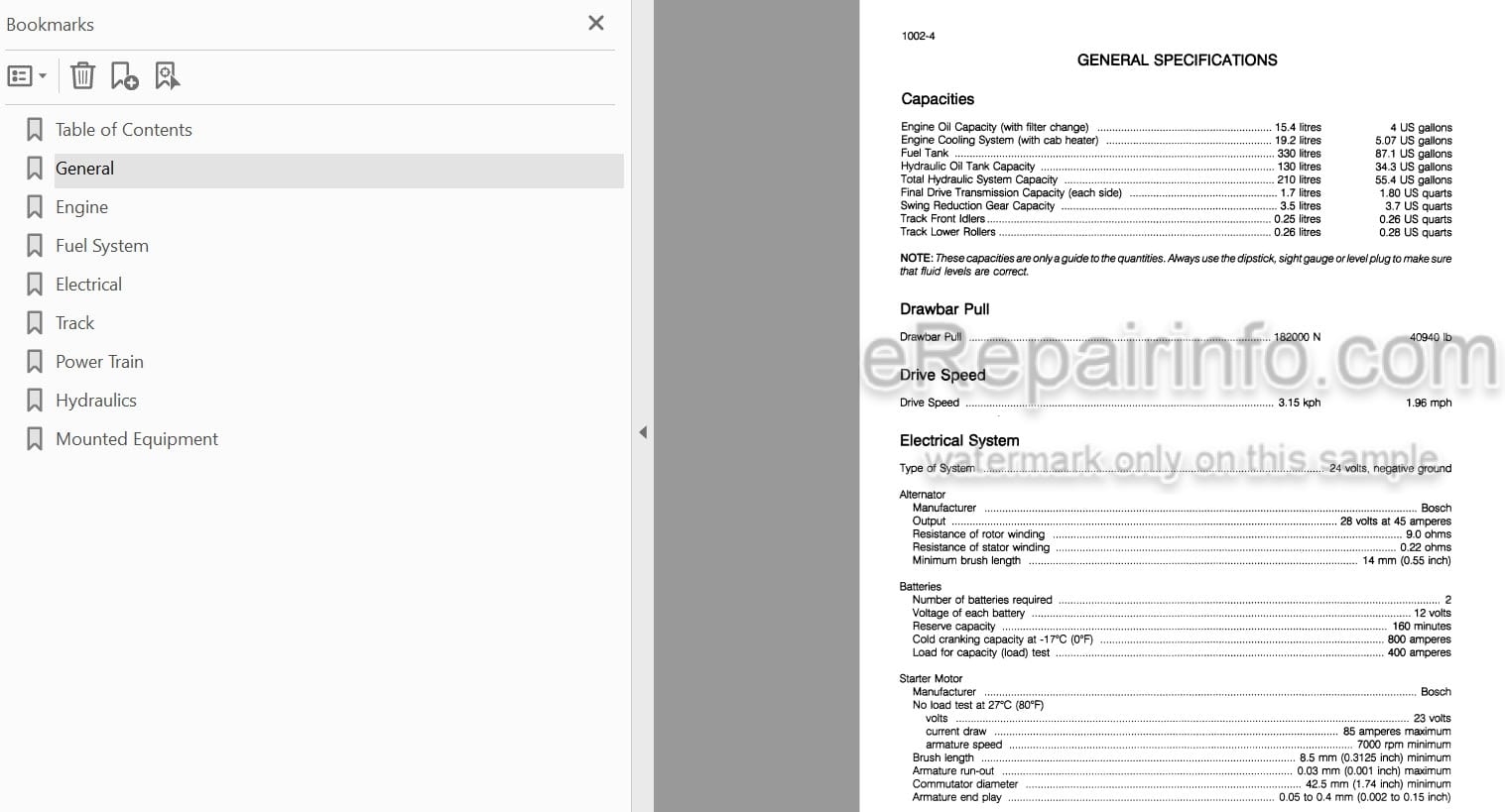 Photo 3 - Case 1088 Service Manual Crawler Excavator 8-86382