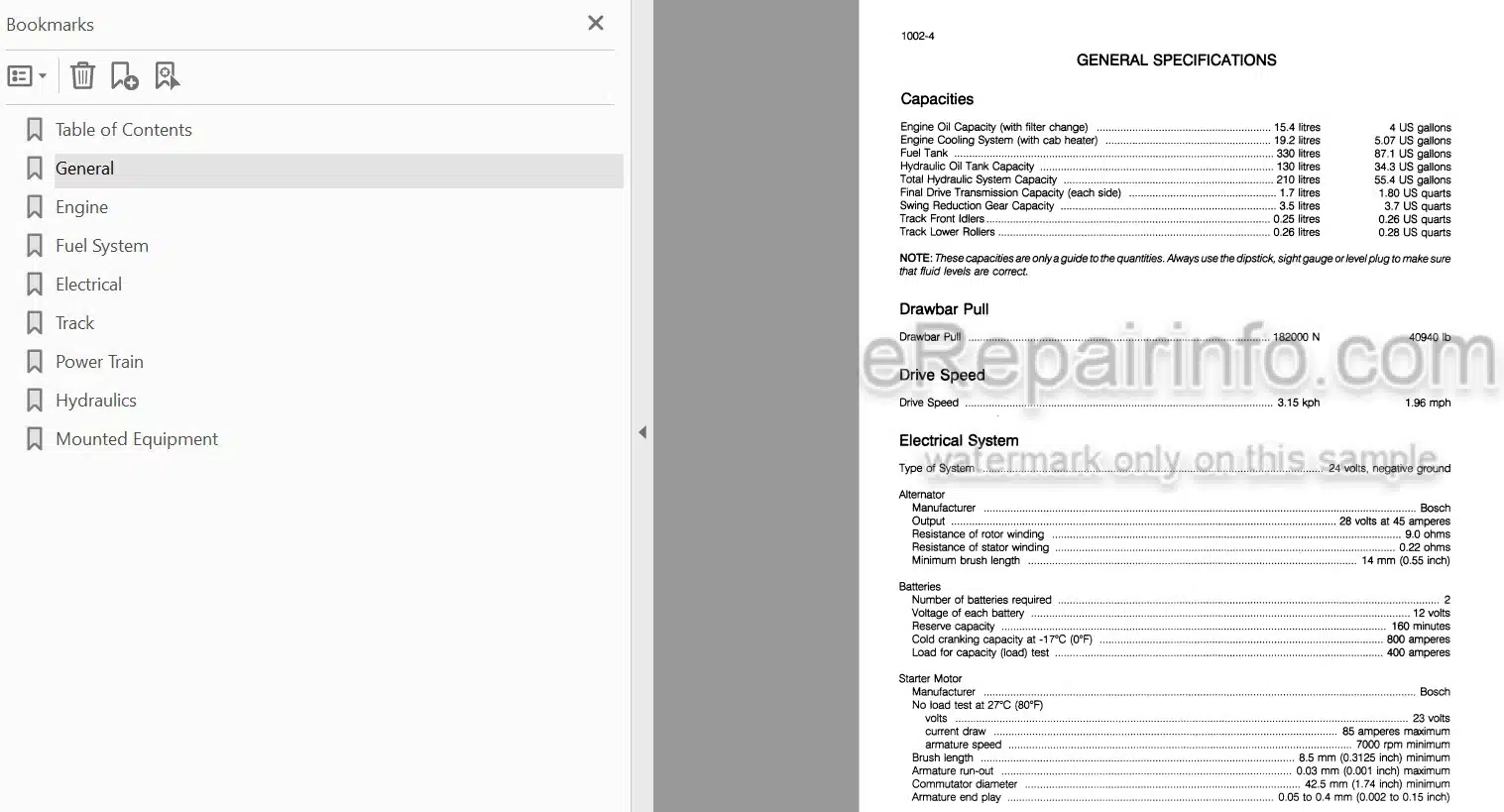 Photo 3 - Case 1088 Service Manual Crawler Excavator 8-86382