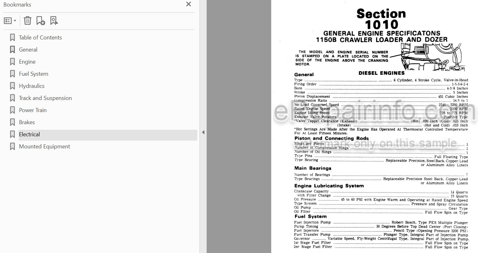 Photo 4 - Case 1150B Service Manual Crawler 9-72547