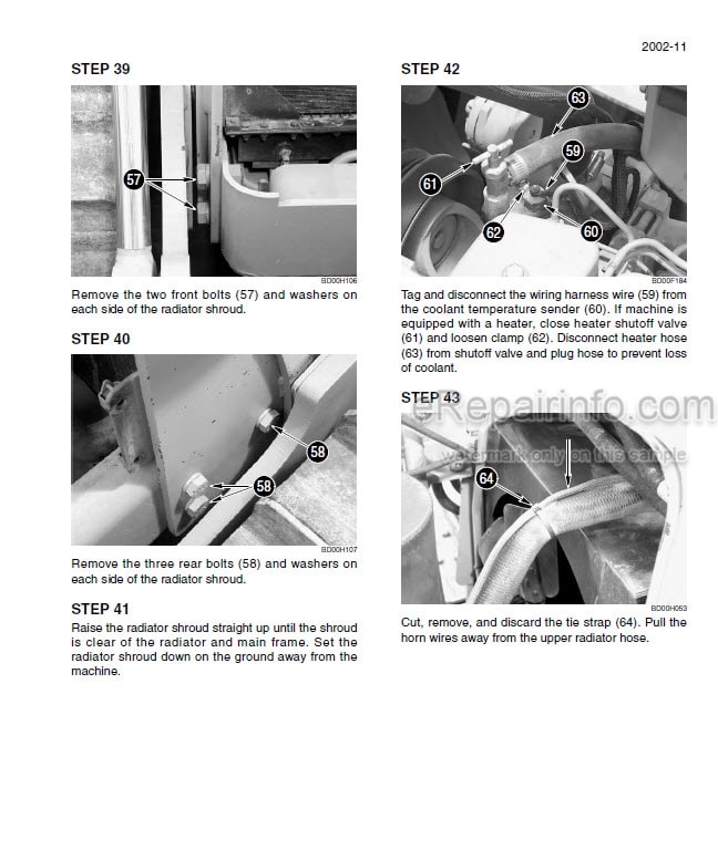 Photo 7 - Case 1187 1187B Service Manual Feller Buncher 8-42211