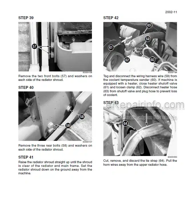 Photo 7 - Case 1187 1187B Service Manual Feller Buncher 8-42211