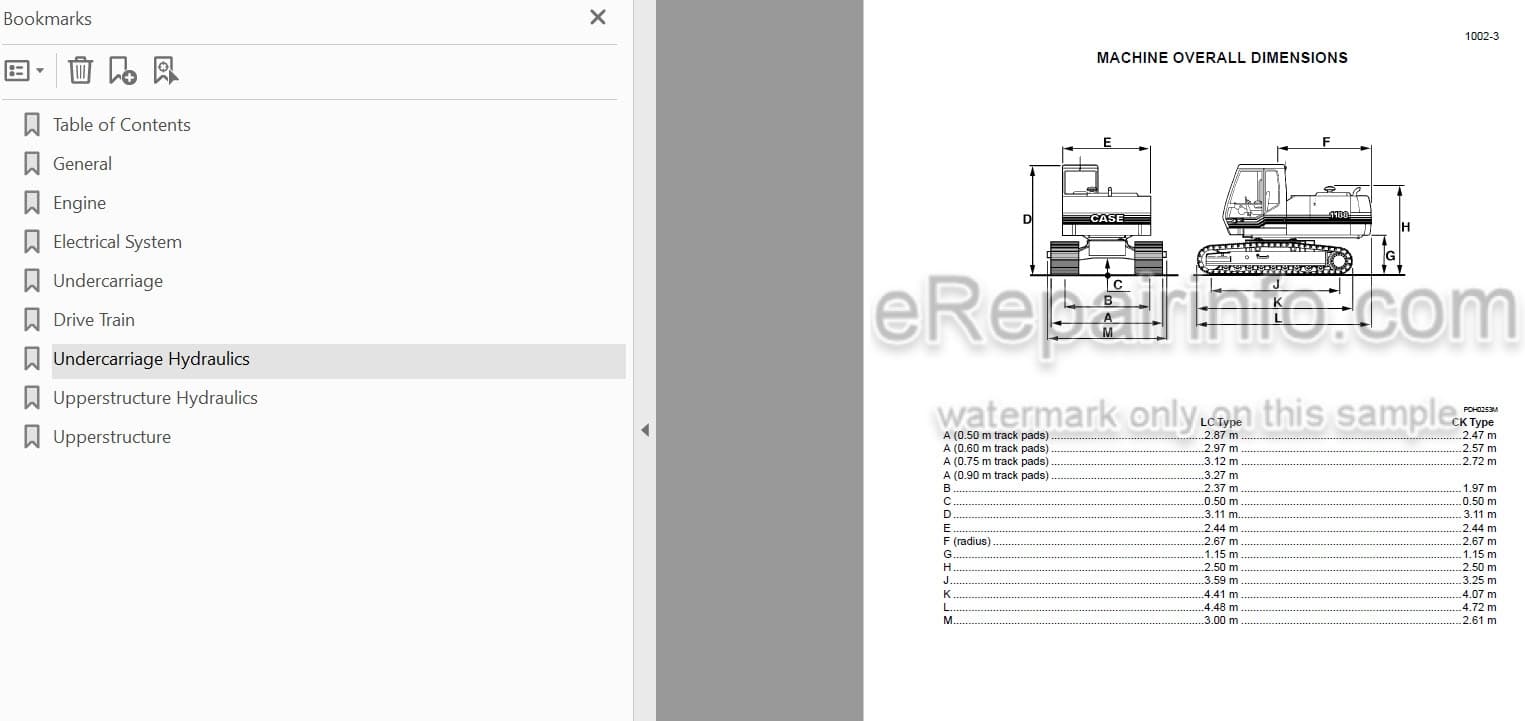 Photo 4 - Case 1188 Service Manual Wheeled And Crawler Excavator 7-79944