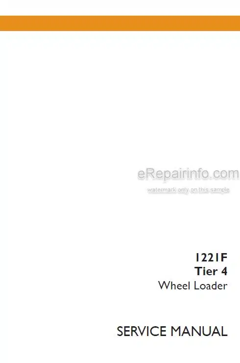 Photo 5 - Case 1221F Tier 4 Service Manual Wheel Loader