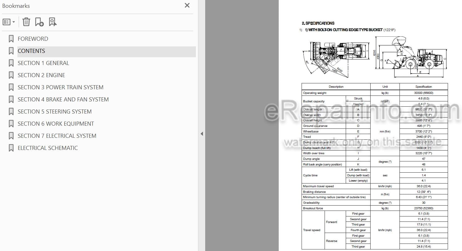 Photo 4 - Case 1221F Tier 4 Service Manual Wheel Loader