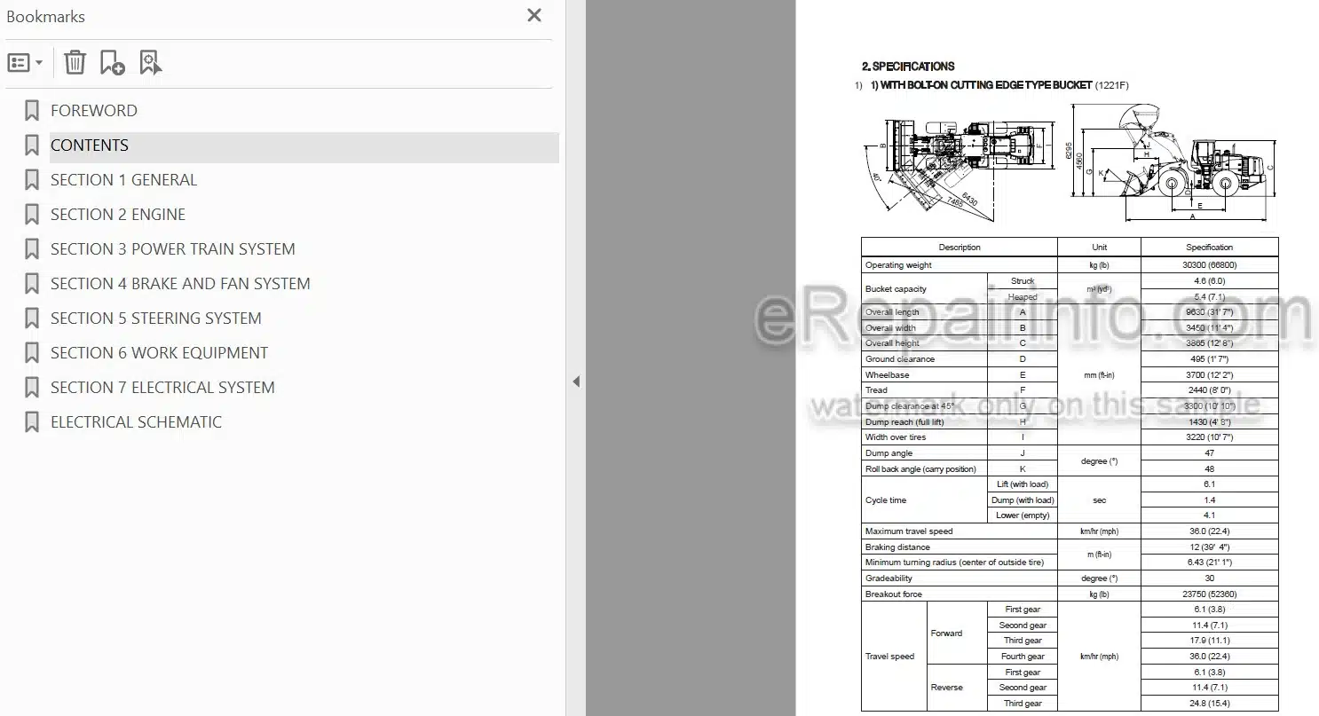 Photo 4 - Case 1221F Tier 4 Service Manual Wheel Loader