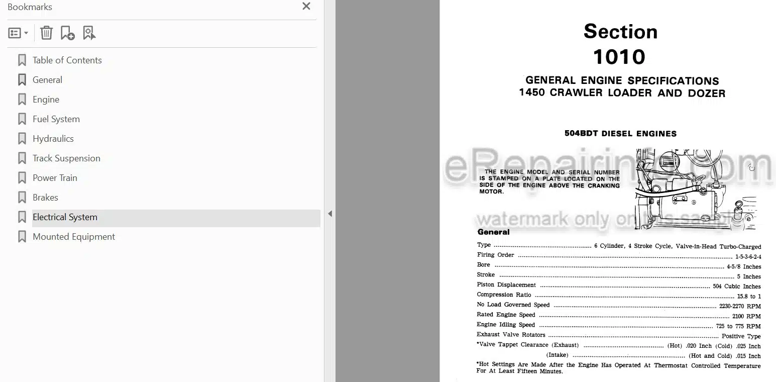 Photo 3 - Case 1450 Service Manual Crawler 9-72858
