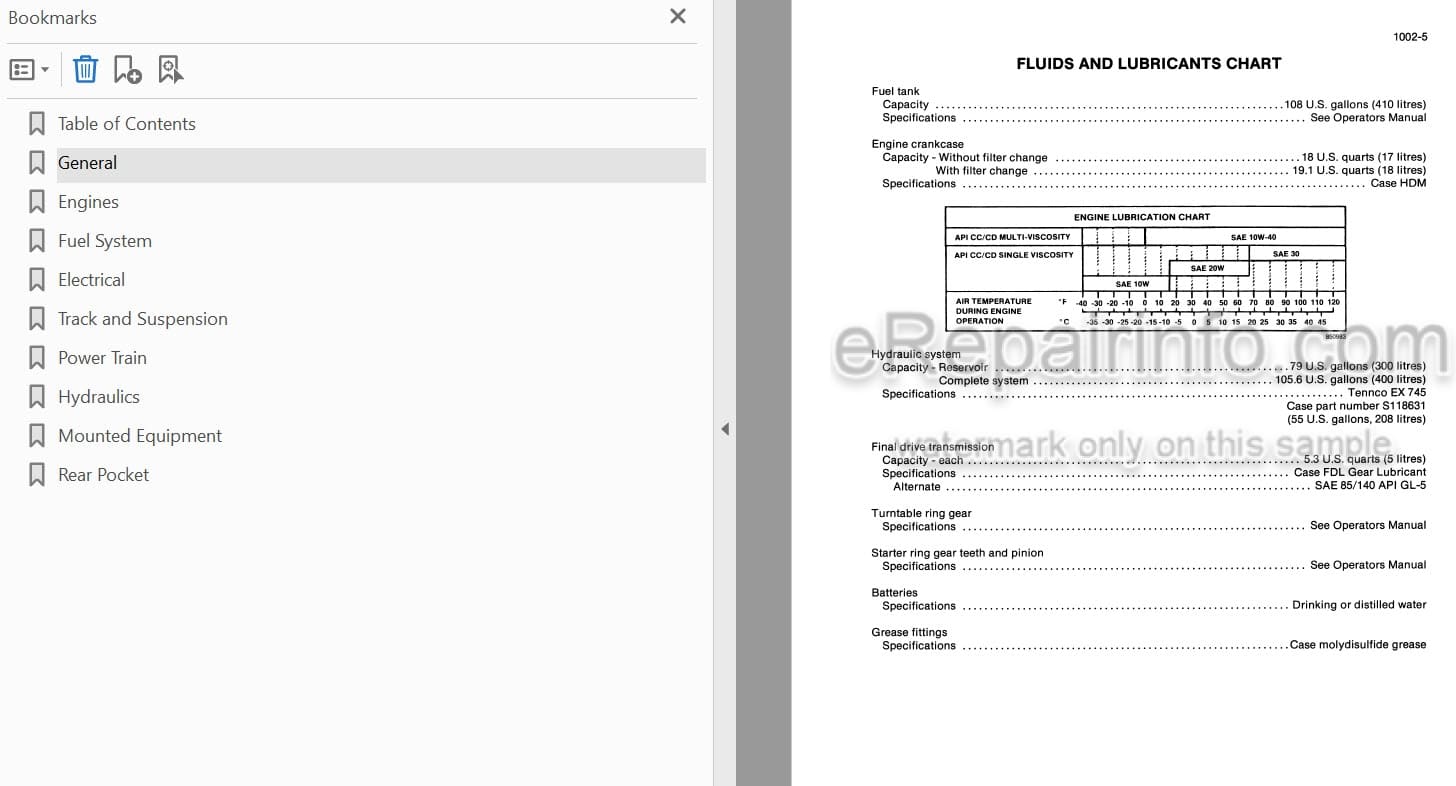 Photo 3 - Case 170B Service Manual Excavator 8-44600
