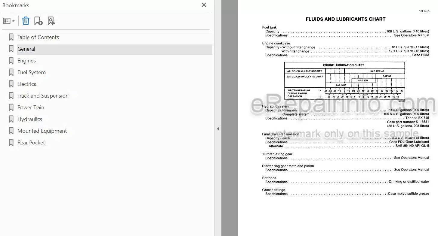 Photo 3 - Case 170B Service Manual Excavator 8-44600