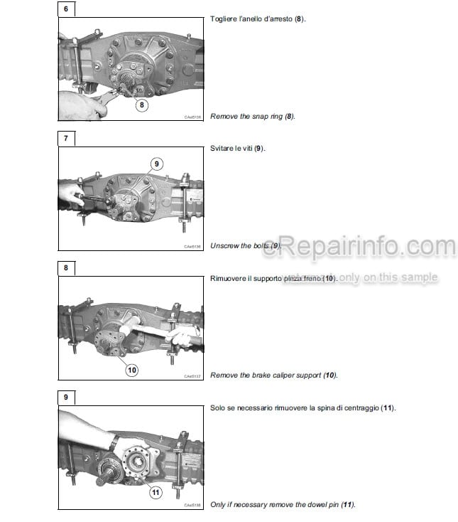 Photo 1 - Case 21D 121D 221D 321D Technical Handbook Loader 9-93150