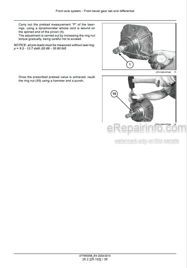 Photo 7 - Case 28 31 35 Service Manual Mini Excavator 7-83260