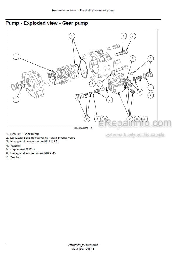 Photo 5 - Case 21F 121F 221F 321F Stage IIIB Service Manual Compact Wheel Loader 47768535C
