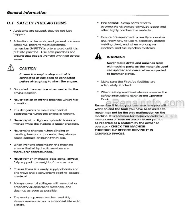 Photo 4 - Case 28 31 35 Service Manual Mini Excavator 7-83260