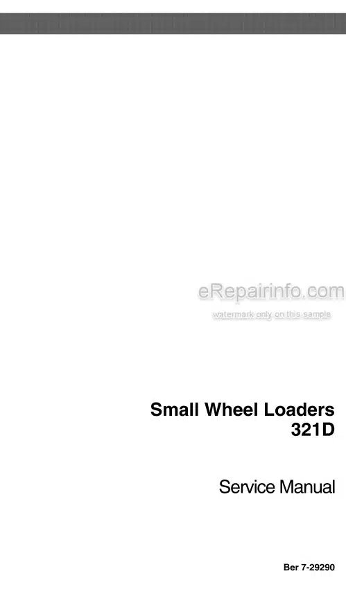 Photo 4 - Case 321D Service Manual Small Wheel Loader 7-29290