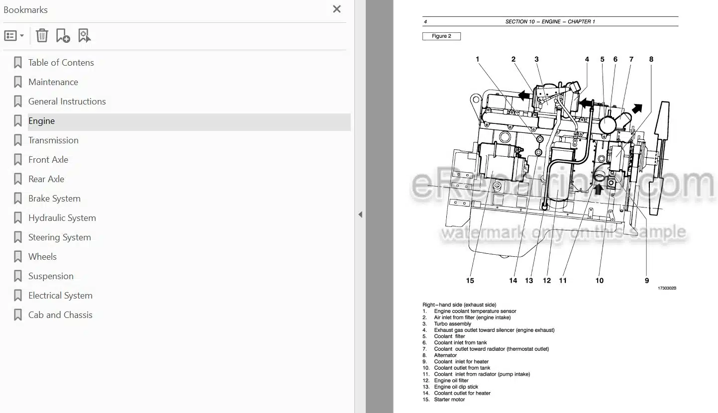 Photo 3 - Case 325 Service Manual Articulated Truck 9-35401