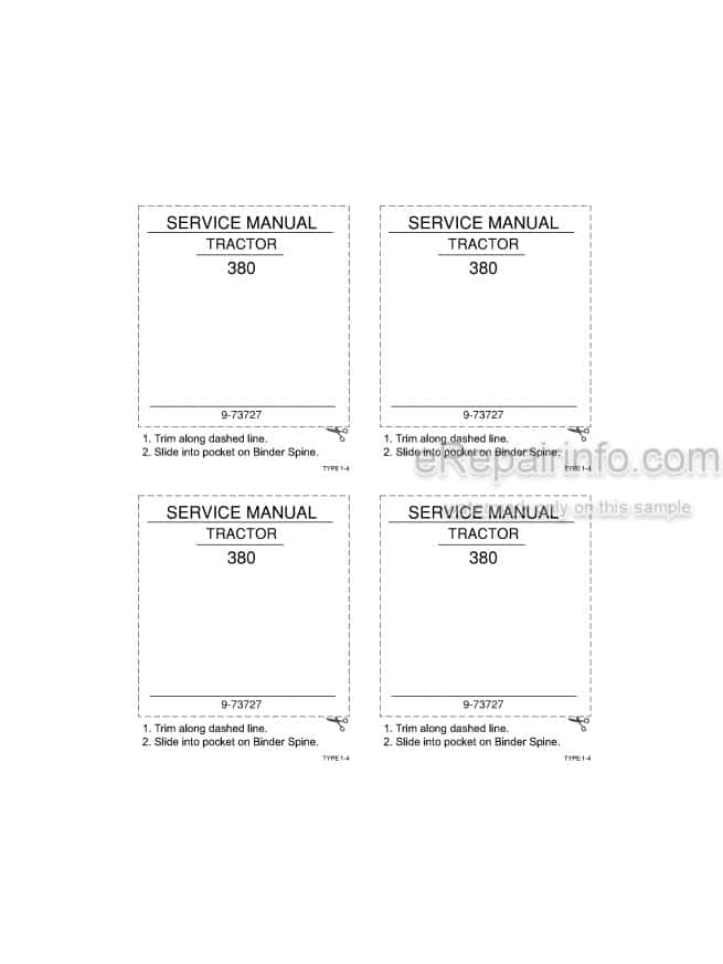 Photo 4 - Case 380GEN Service Manual Tractor 9-73727
