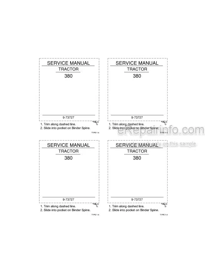 Photo 4 - Case 380GEN Service Manual Tractor 9-73727