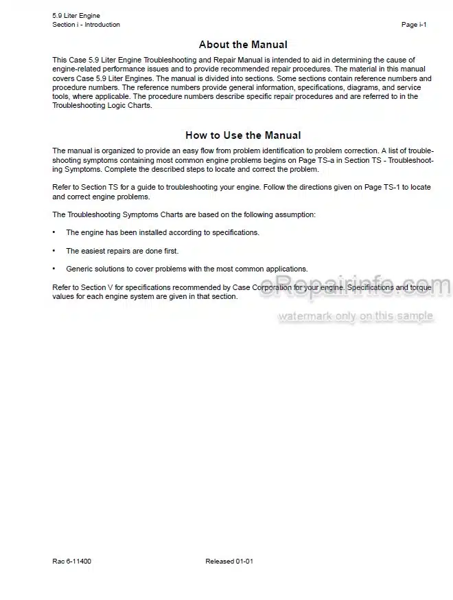 Photo 4 - Case 5.9 Liter Engine Troubleshooting And Repair Manual 6-11380R0