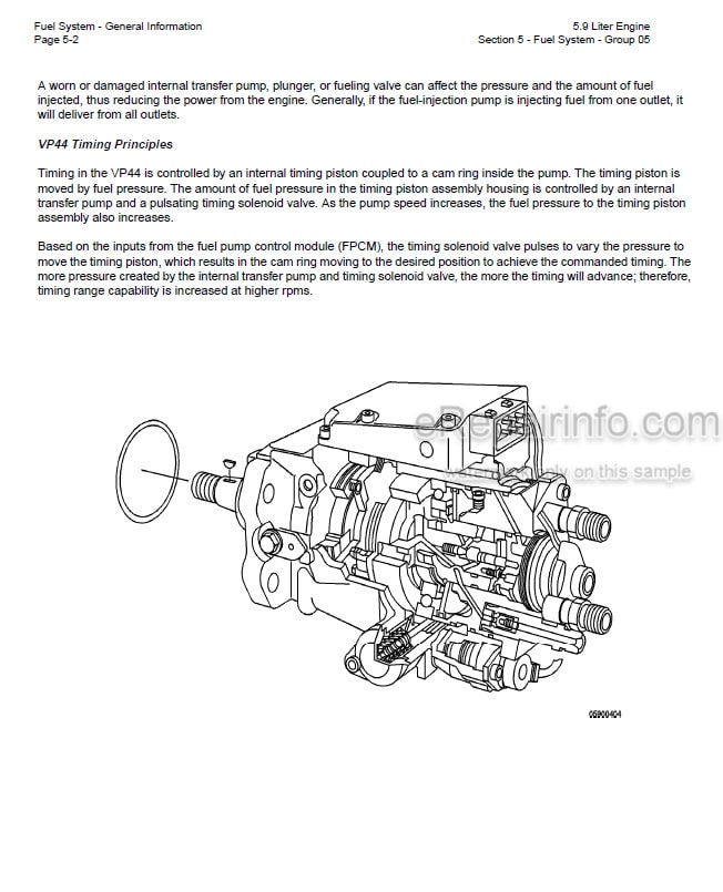 Photo 6 - Case 5.9 Liter Engine Troubleshooting And Repair Manual 6-11380R0