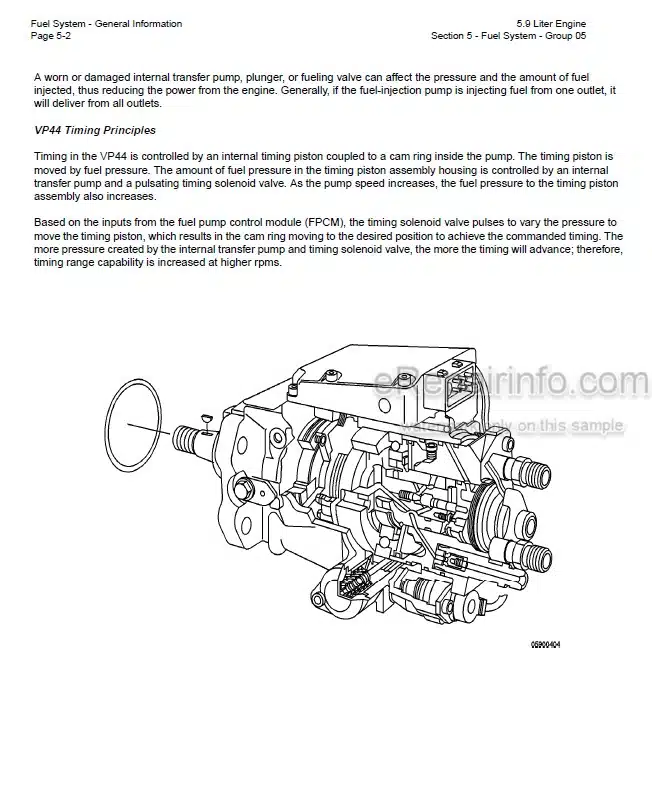 Photo 6 - Case 5.9 Liter Engine Troubleshooting And Repair Manual 6-11380R0