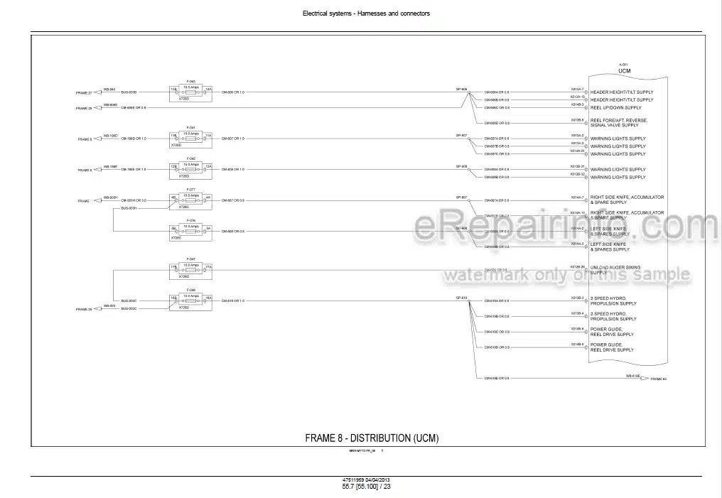 Photo 6 - Case 5130 6130 7130 Axial Flow Service Manual Combine 47511959