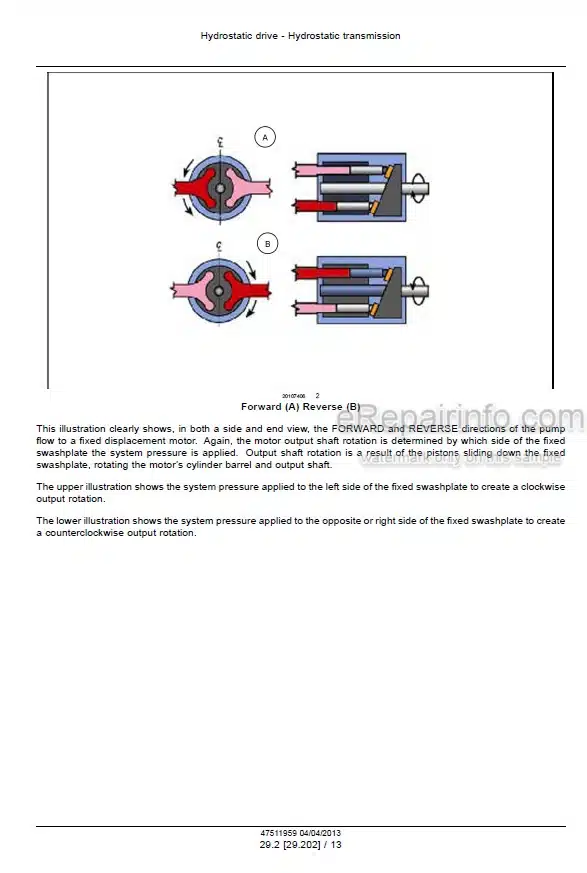 Photo 5 - Case 5130 6130 7130 Axial Flow Service Manual Combine 47511959