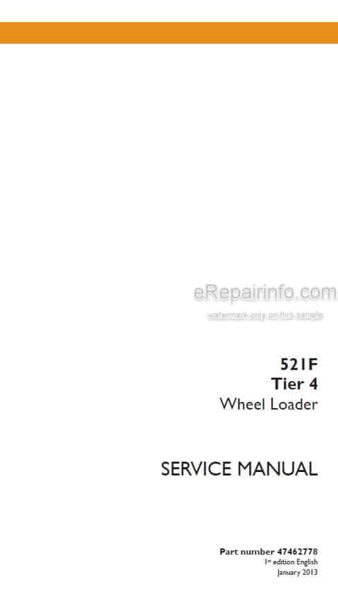 Photo 4 - Case 521F Tier 4 Service Manual Wheel Loader