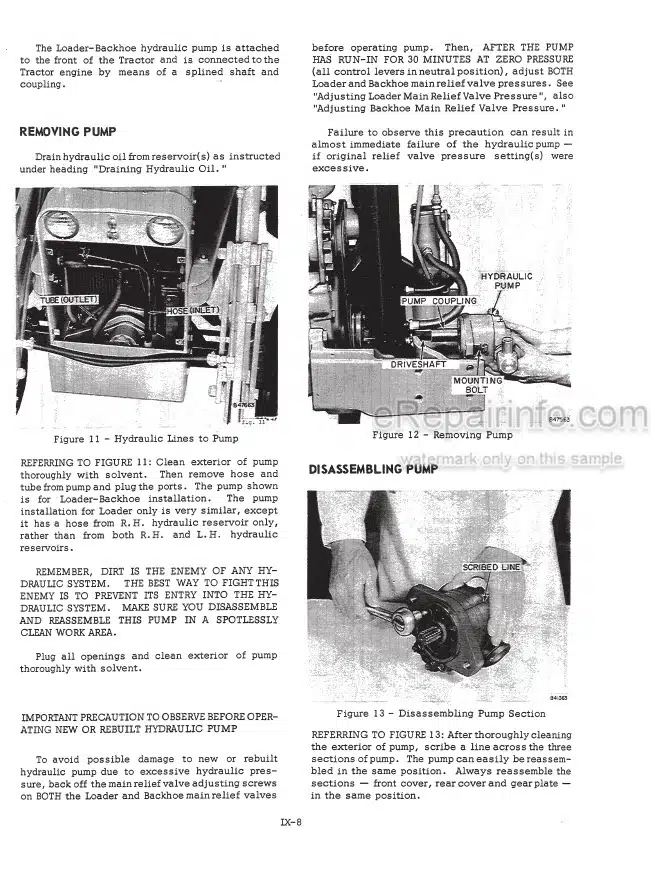 Photo 7 - Case 530 Service Manual Loader Backhoe 9-70011L