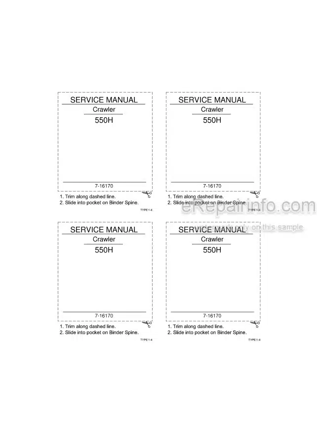 Photo 4 - Case 550H Service Manual Crawler 7-16170