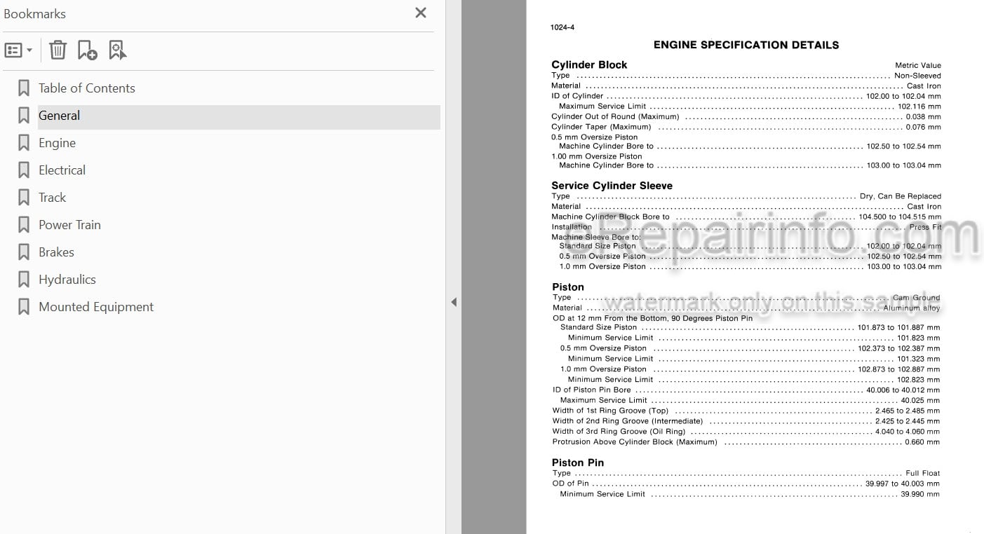Photo 4 - Case 550 Service Manual Crawler 8-11240