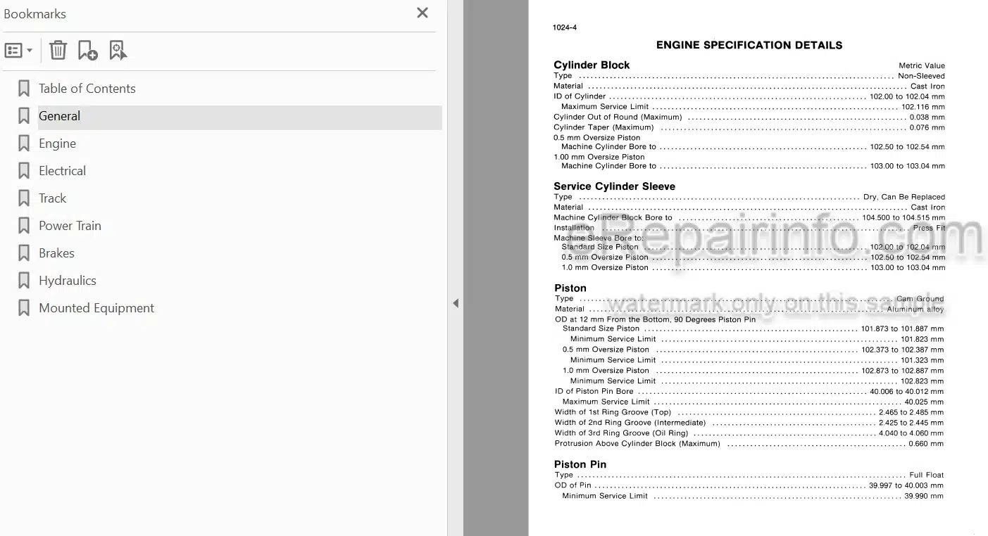 Photo 4 - Case 550 Service Manual Crawler 8-11240