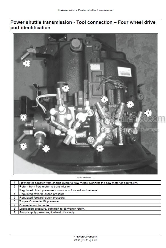 Photo 3 - Case 570T Service Manual Backhoe Loader 47576089