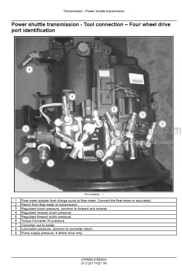 Photo 3 - Case 570T Service Manual Backhoe Loader 47576089