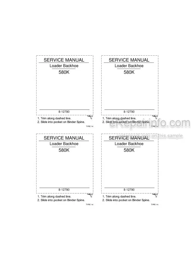 Photo 5 - Case 580K Service Manual Loader Backhoe 8-12790