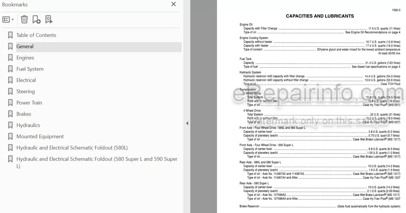 Photo 4 - Case 580L Super L 590L Super L Service Manual Loader Backhoe 7-48694