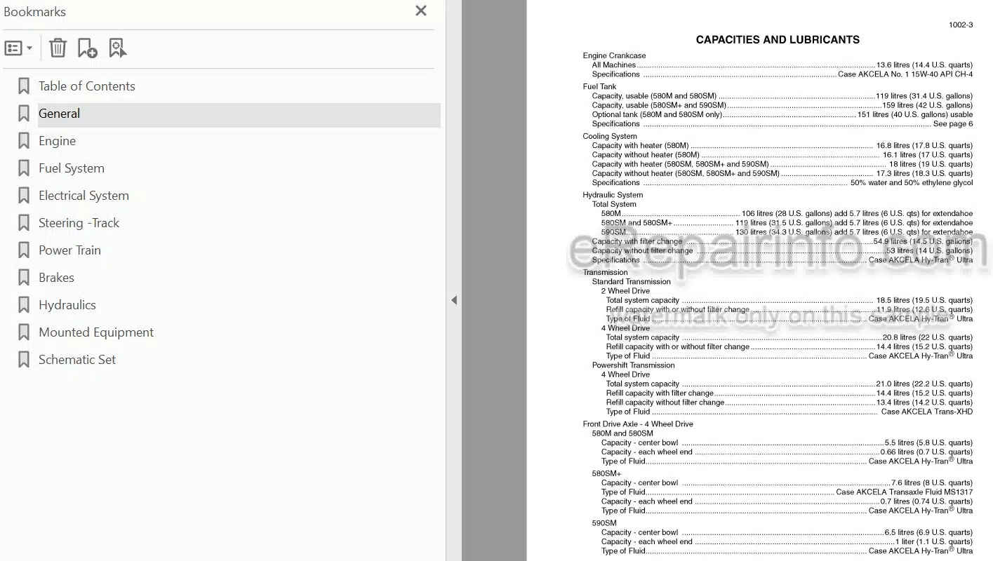Photo 4 - Case 580M 580SM 580SM Plus 590SM Series 2 Service Manual Loader Backhoe 6-74432
