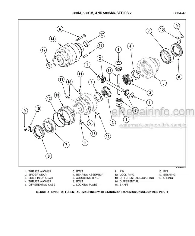 Photo 3 - Case 580M 580SM 580SM Plus 590SM Series 2 Service Manual Loader Backhoe 6-74432