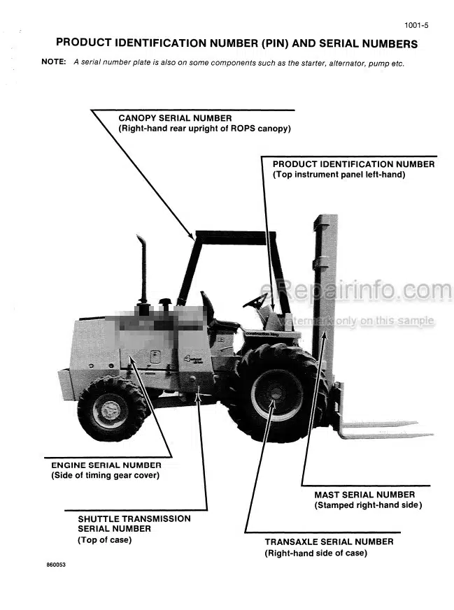Photo 4 - Case 584E 585E 586E Service Manual Forklift 8-44811