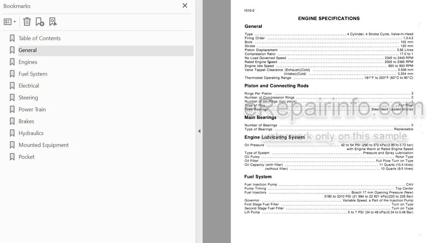Photo 3 - Case 584E 585E 586E Service Manual Forklift 8-44811