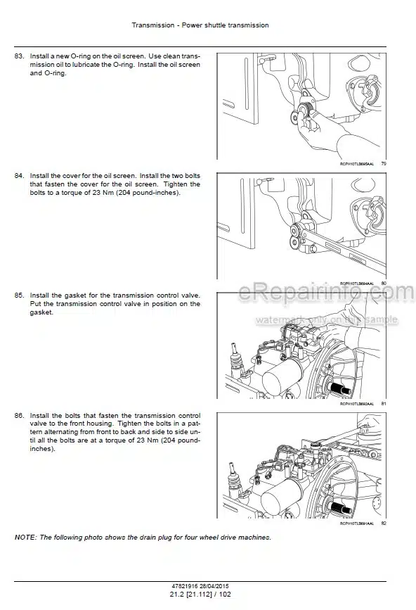 Photo 6 - Case 586H 588H Tier 4B Final Service Manual Rough Terrain Forklift 47821916