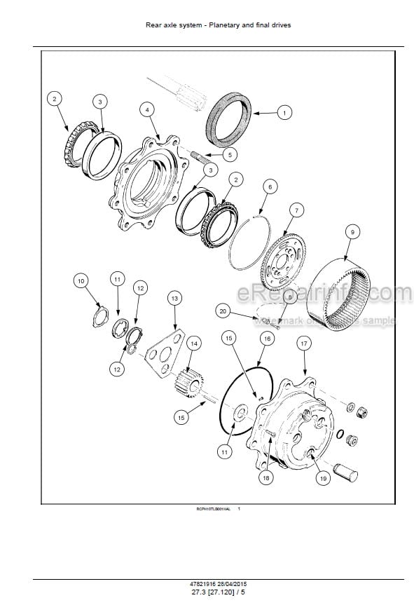 Photo 3 - Case 586H 588H Tier 4B Final Service Manual Rough Terrain Forklift 47821916