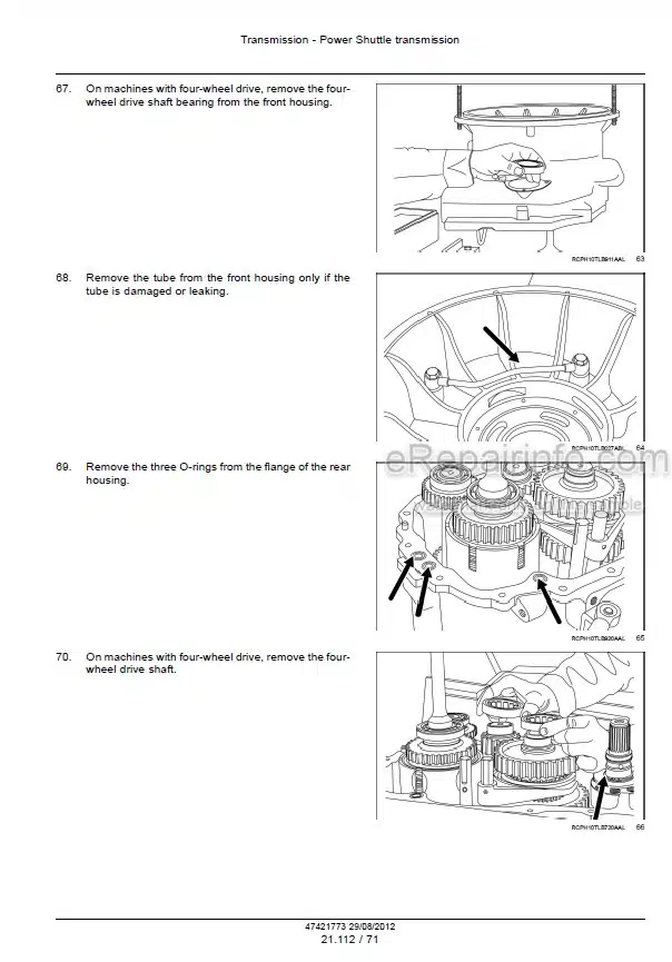 Photo 3 - Case 586H 588H Tier 4 Service Manual Rough Terrain Forklift 47421773