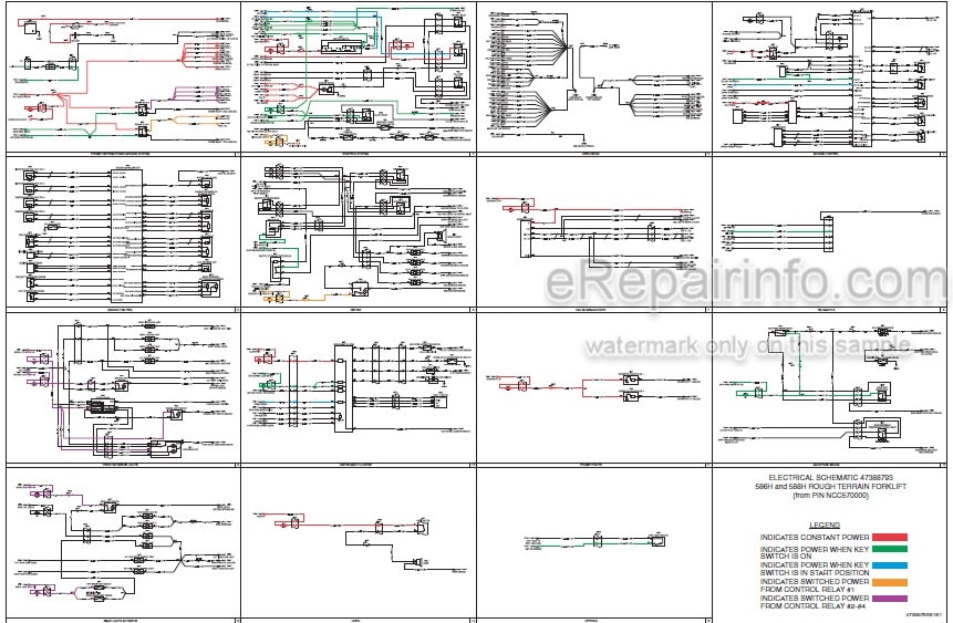 Photo 5 - Case 586H 588H Tier 4 Service Manual Rough Terrain Forklift 47421773